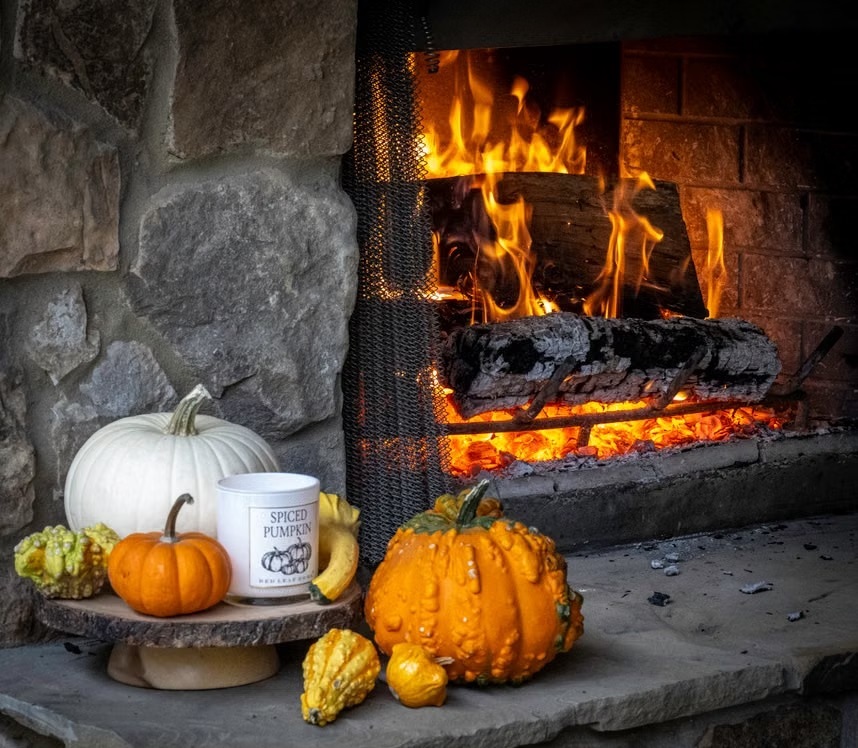 Fireplace in Autumn