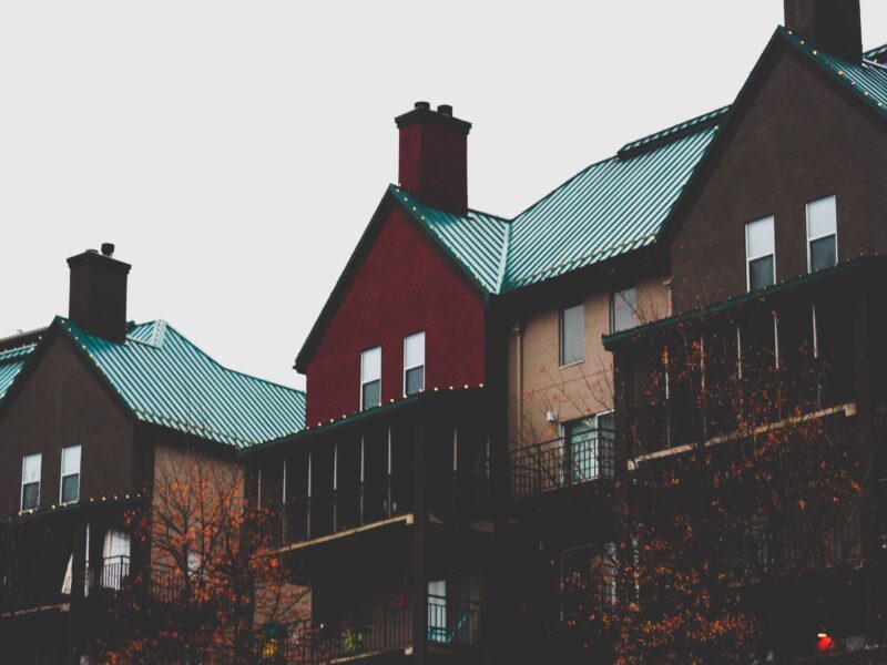 Houses with chimneys