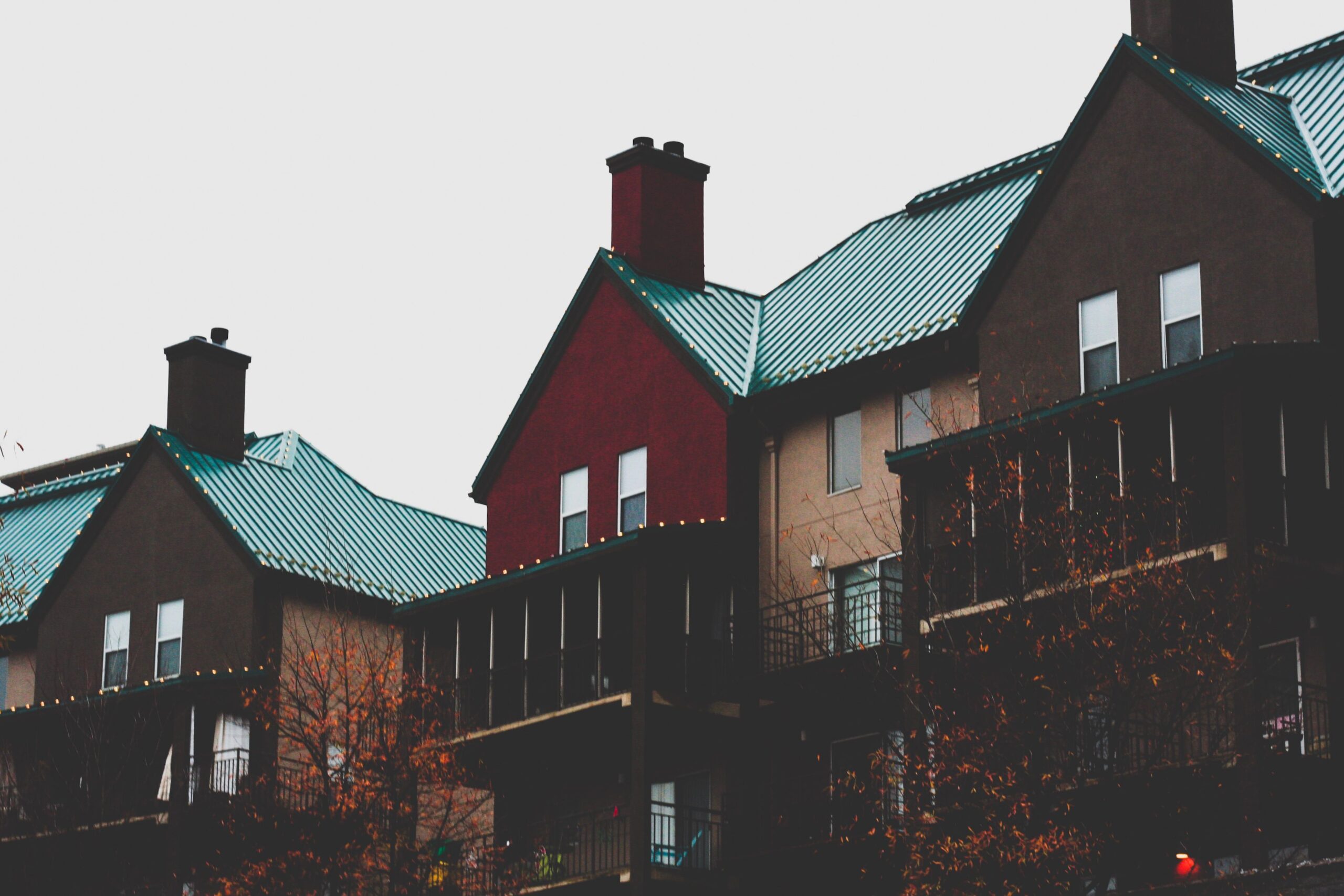 Houses with chimneys